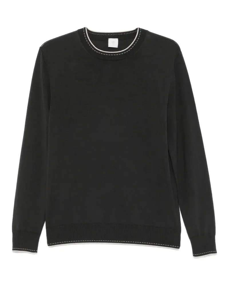 Eleventy Pullover mit Kontrastdetails - Schwarz Schwarz