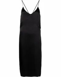 Dsquared2 Midikleid aus Satin Schwarz