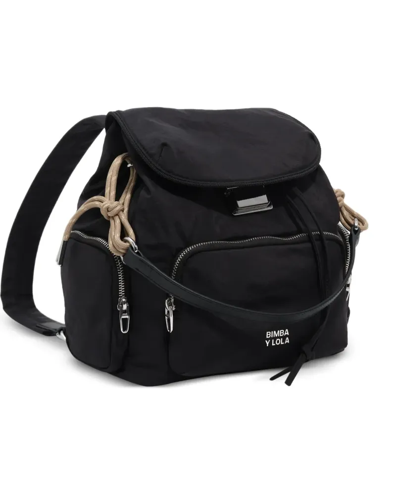 BIMBA Y LOLA Großer Rucksack aus Nylon - Schwarz Schwarz