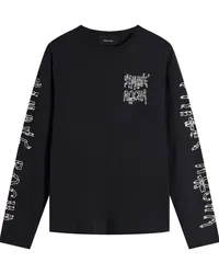 Simone Rocha Oberteil mit grafischem Logo-Print Schwarz