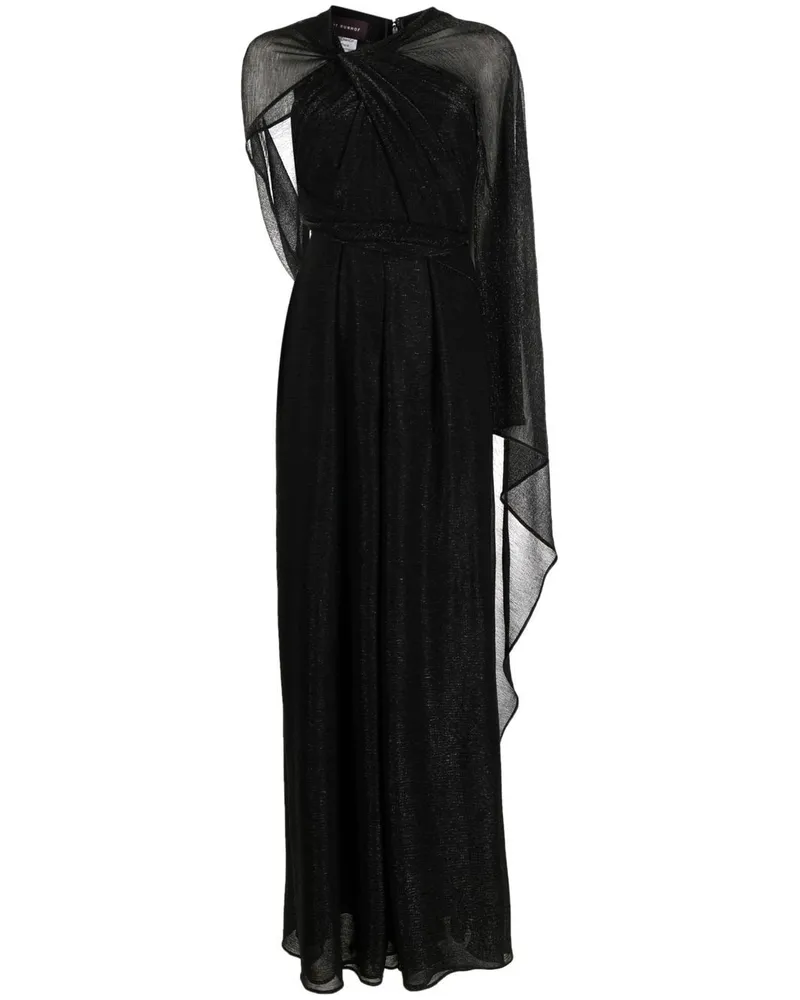 Talbot Runhof Jumpsuit mit weitem Bein Schwarz