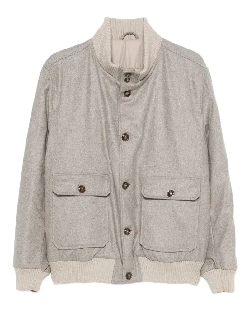BARBA Bomberjacke aus Kaschmir - Nude Nude