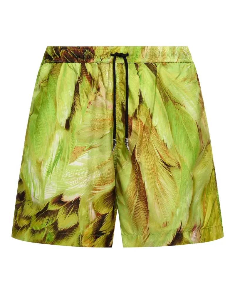 Roberto Cavalli Plumange printed swim trunks - Grün Grün