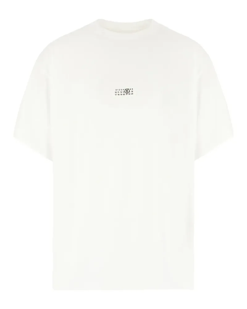 Maison Margiela T-Shirt mit Logo-Print - Weiß Weiß