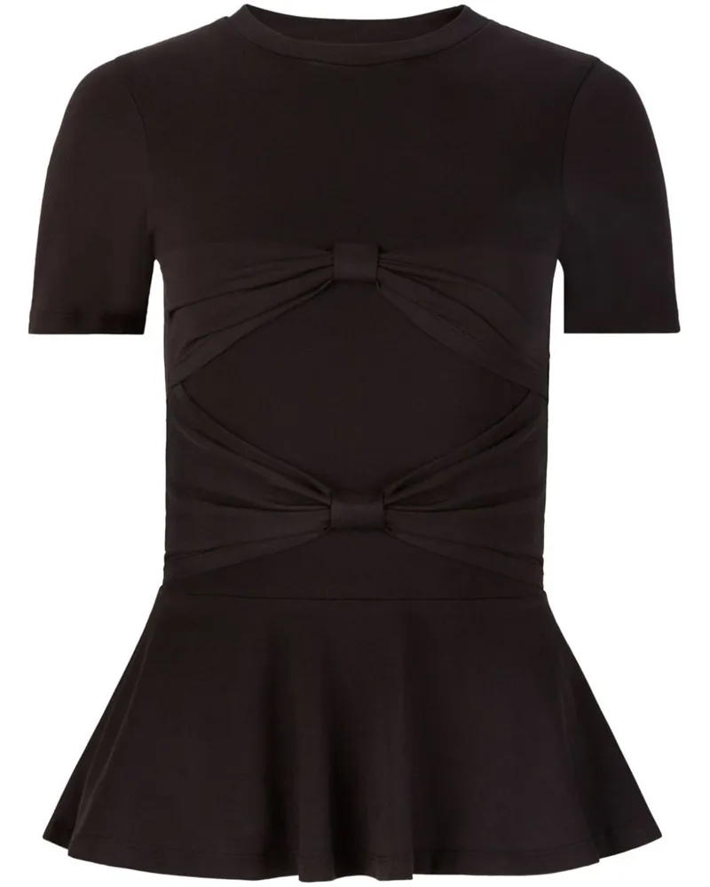 Nina Ricci T-Shirt mit Schleifendetail - Schwarz Schwarz
