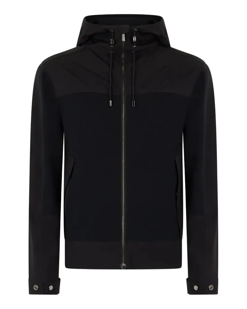 MOORER hood zip jacket - Schwarz Schwarz
