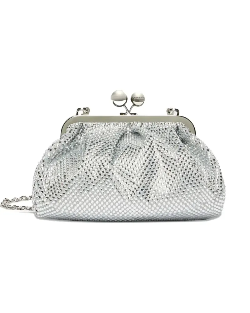 Max Mara Emy embellished clutch bag - Silber Silber