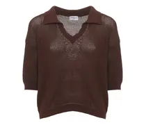 MLSLEMBI open-knit V-neck jumper - Braun