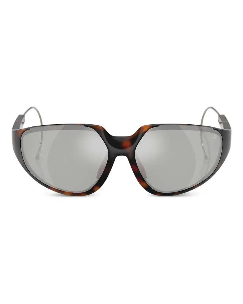 Moncler Sonnenbrille mit Shield-Gestell - Braun Braun