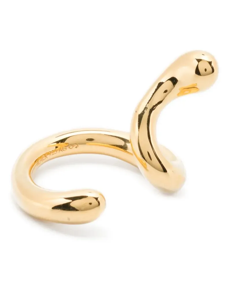 Maria Black Whirl Coil Ear Cuff - Gold Gold