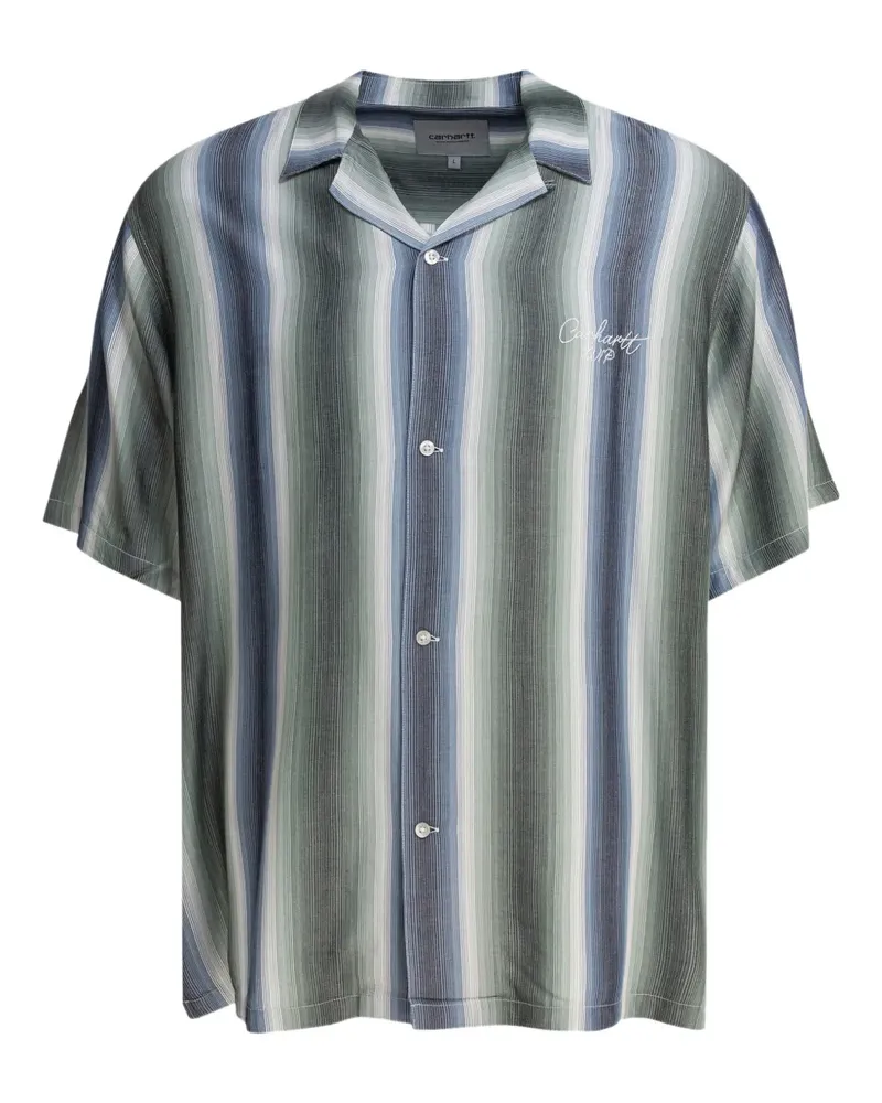 Carhartt WIP Gestreiftes Dashner Hemd mit Logo-Stickerei - Blau Blau