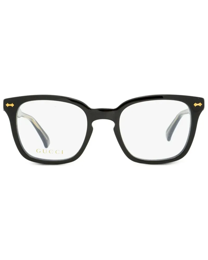 Gucci Brille mit eckigem Gestell - Schwarz Schwarz