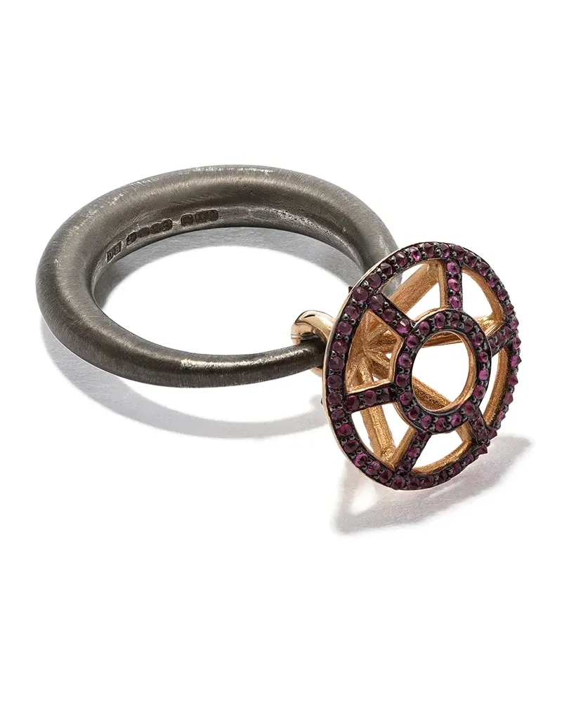 Dalila Barkache 18kt Gelbgoldring mit Rubin - Schwarz Schwarz