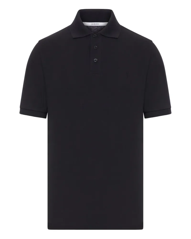 Saint Laurent Klassisches Poloshirt - Schwarz Schwarz