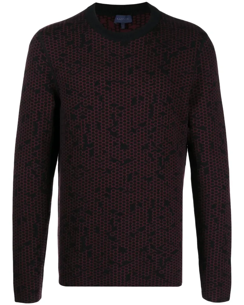 Lanvin Pullover mit Intarsienmuster - Rot Rot