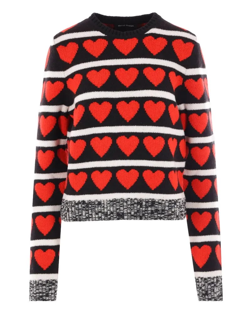 Meryll Rogge Pullover mit Herzmotiv - Rot Rot