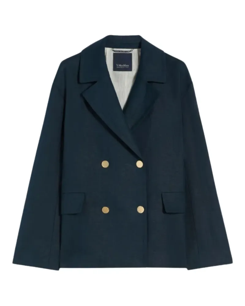 Max Mara Doppelreihiges Sakko - Blau Blau
