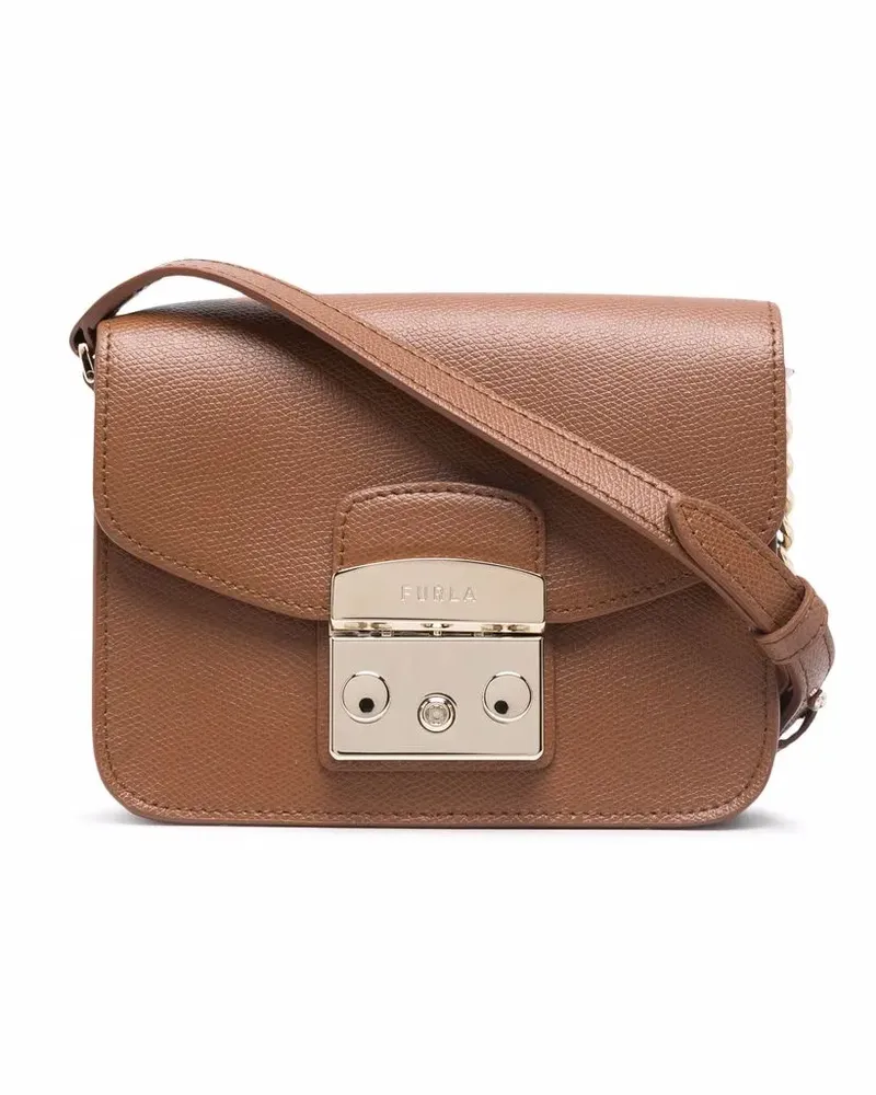 Furla Umhängetasche aus strukturiertem Leder - Braun Braun