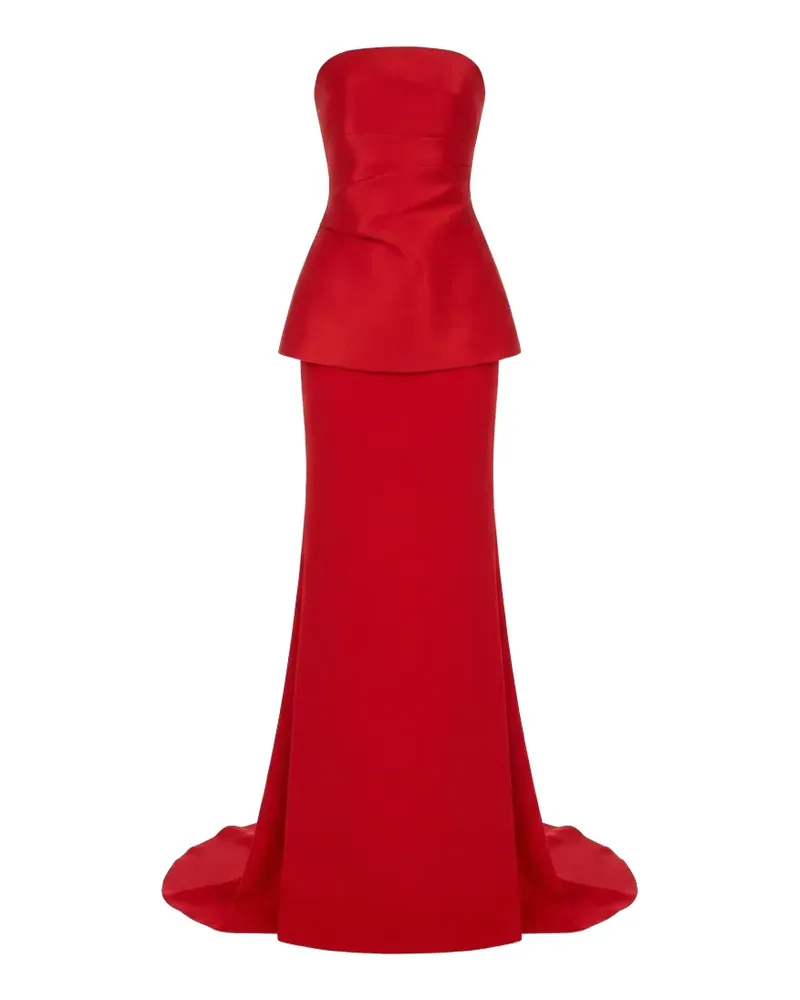 Solace London Schulterfreies Kleid mit Schößchen - Rot Rot