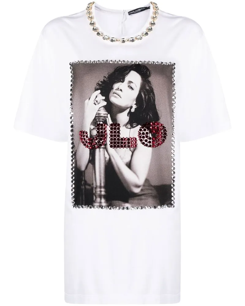 Dolce & Gabbana T-Shirt mit Foto-Print - Weiß Weiß