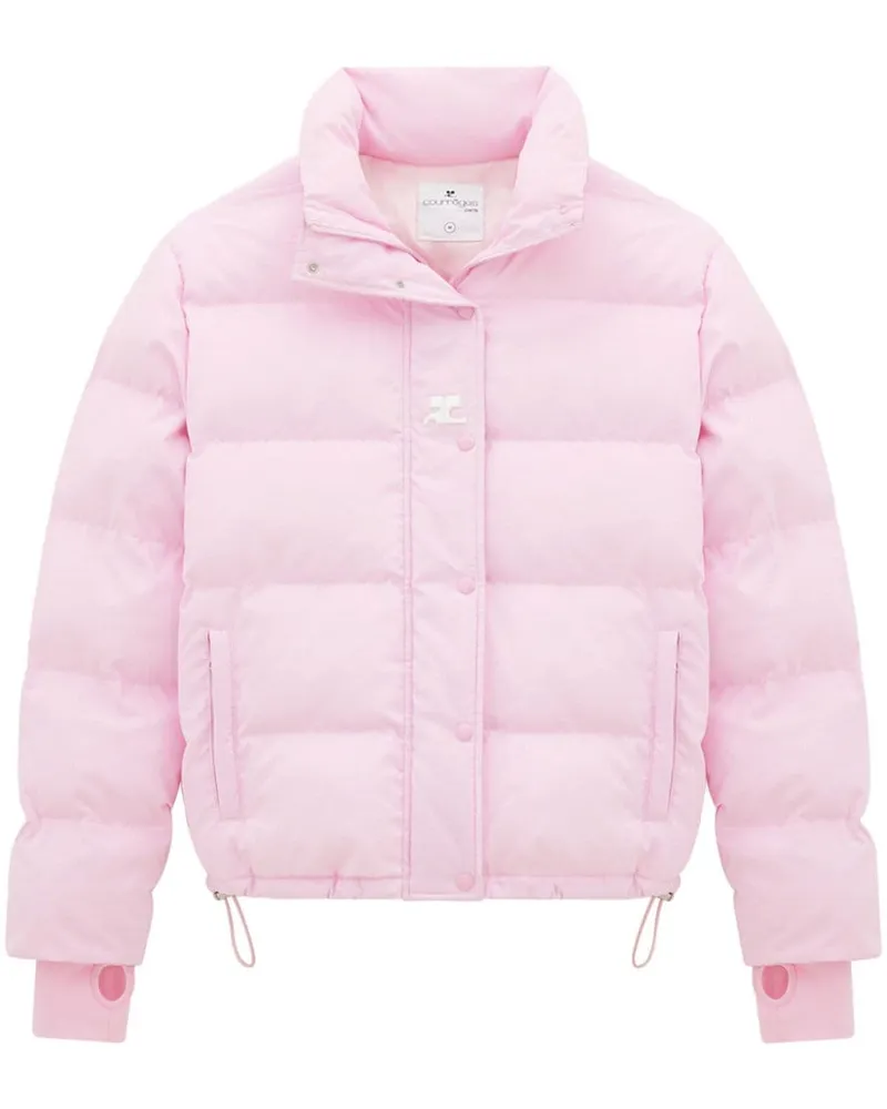 Courrèges Daunenjacke mit Logo-Stickerei - Rosa Rosa