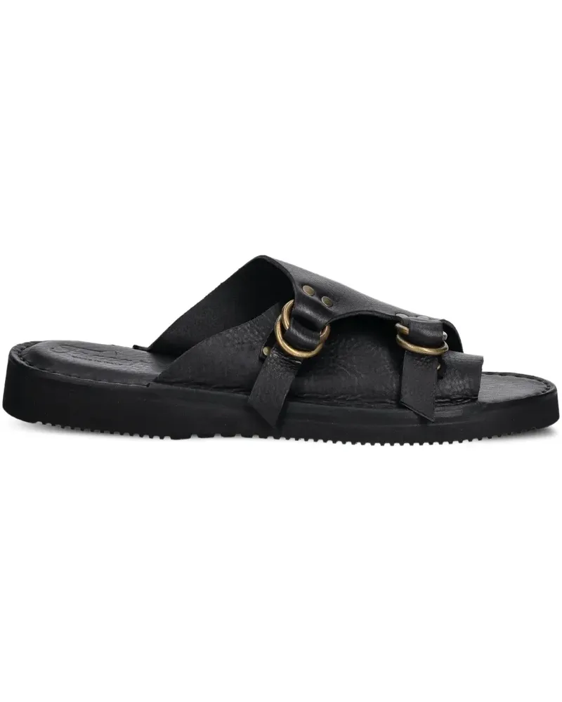 Fracap Sandalen mit Schnallendetail - Schwarz Schwarz
