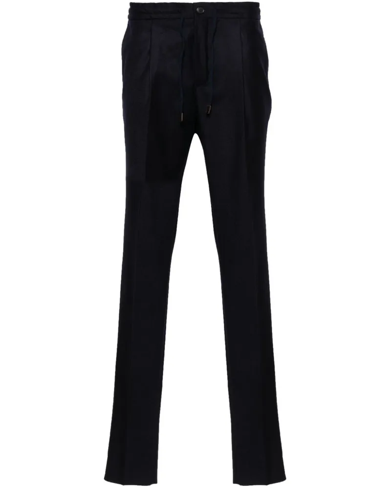 Incotex Flanellhose mit Tapered-Bein - Blau Blau