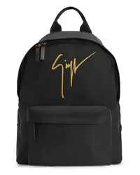 Giuseppe Zanotti Rucksack mit Logo-Print Schwarz