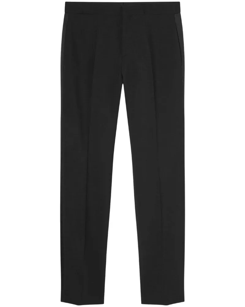 Versace Tapered-Chino mit Logo-Applikation - Schwarz Schwarz