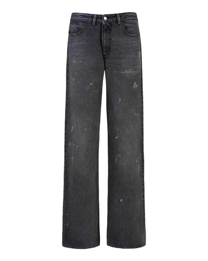 Seen Users His Last Rose Straight-Leg-Jeans - Schwarz Schwarz