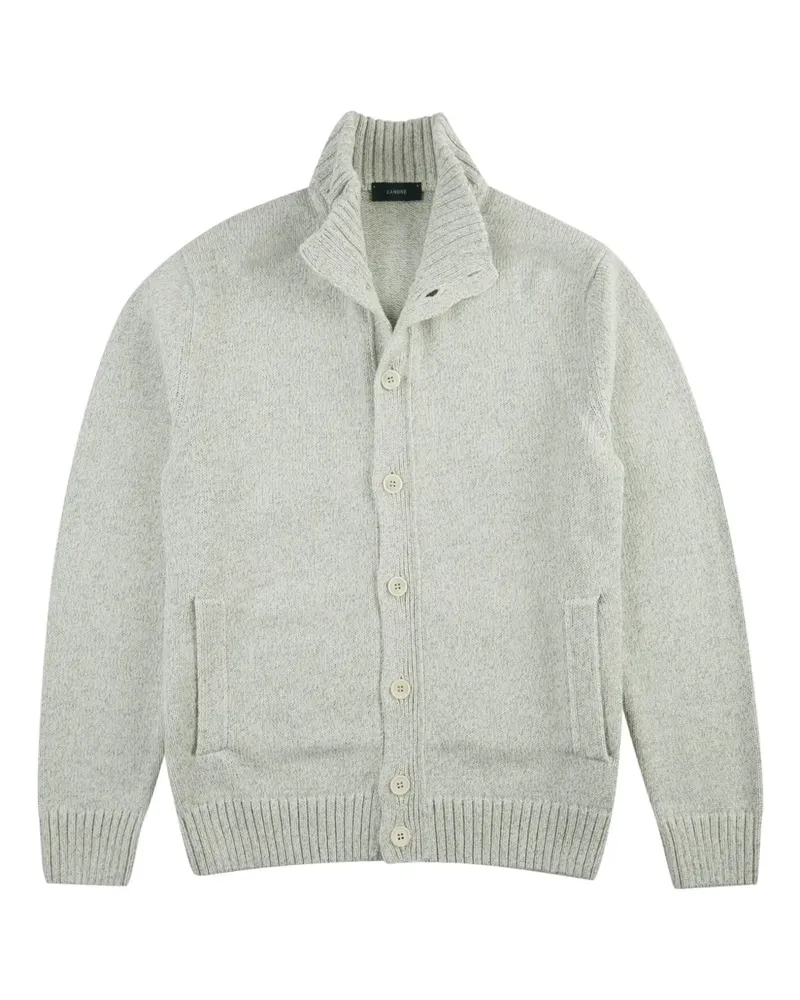 Zanone Klassischer Cardigan - Grau Grau