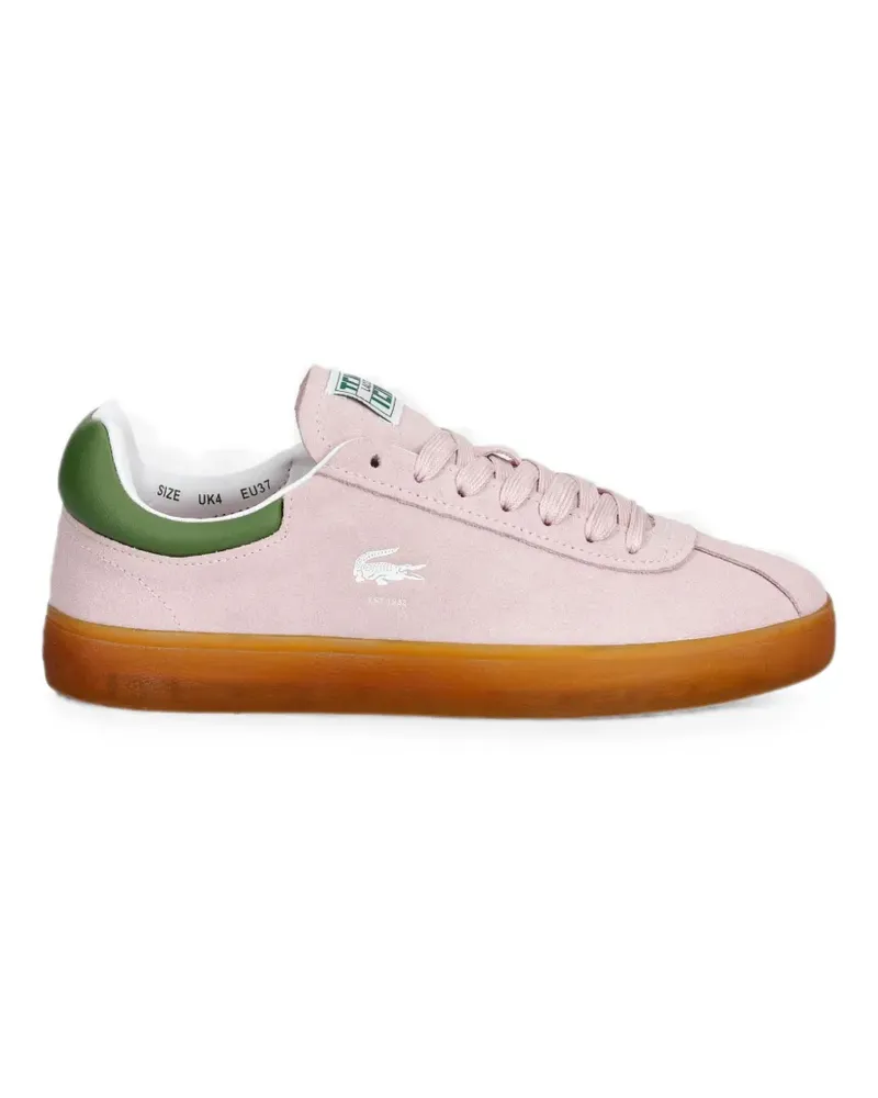 Lacoste logo-patch suede sneakers - Rosa Rosa