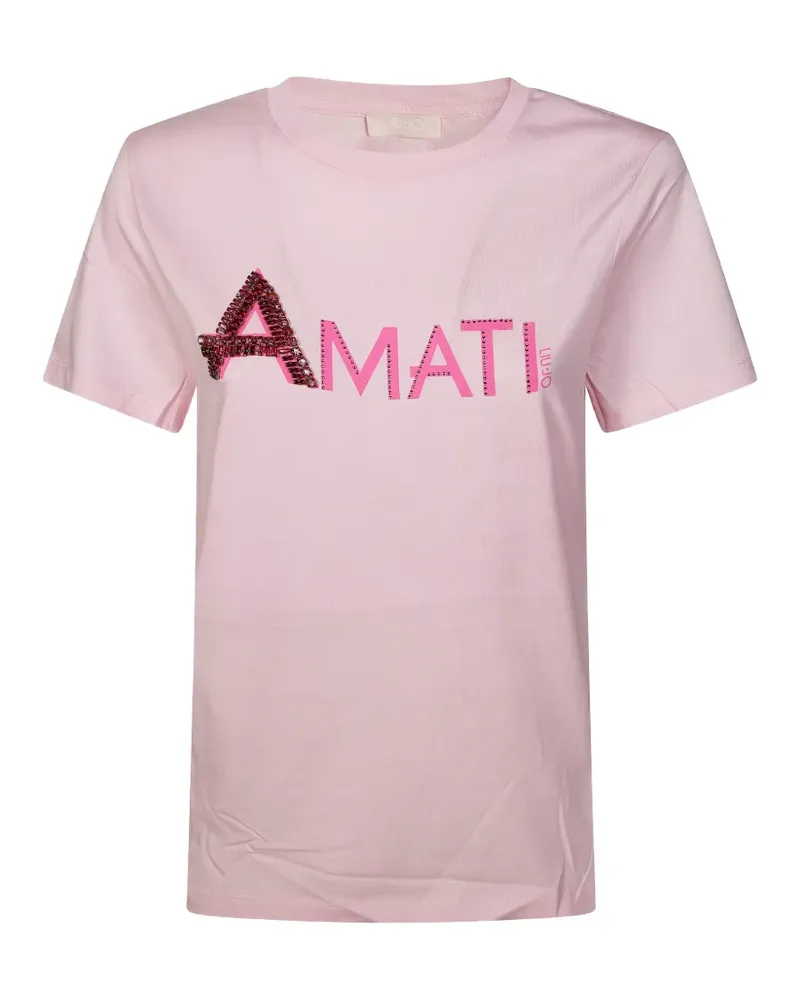 Liu Jo Klassisches T-Shirt - Rosa Rosa