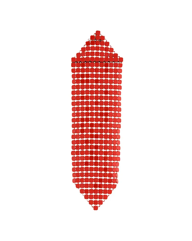 Paco Rabanne Oversized-Ohrstecker mit hängendem Design - Rot Rot