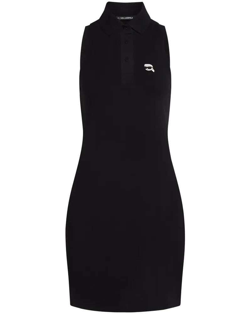 Karl Lagerfeld Kleid mit Ikon-Applikation - Schwarz Schwarz