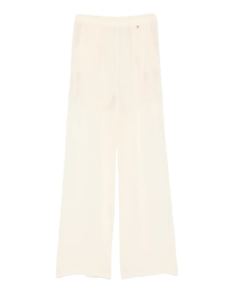 Aniye By logo-appliqué trousers - Nude Nude