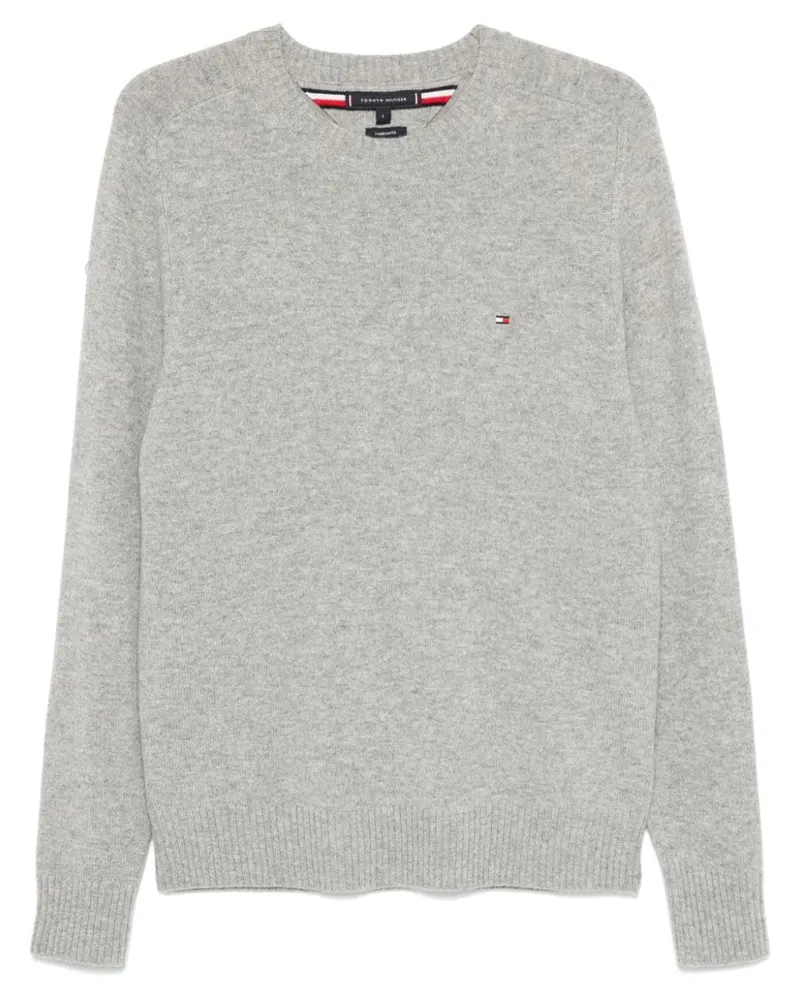 Tommy Hilfiger Pullover mit rundem Ausschnitt - Grau Grau