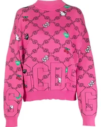 GCDS x Hello Kitty Intarsien-Sweatshirt Rosa