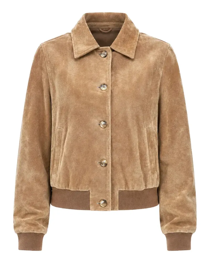 VICOLO Geknöpfte Jacke aus Wildleder - Nude Nude