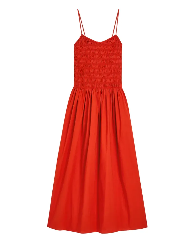 Faithfull The Brand Araceli shirred maxi dress - Rot Rot