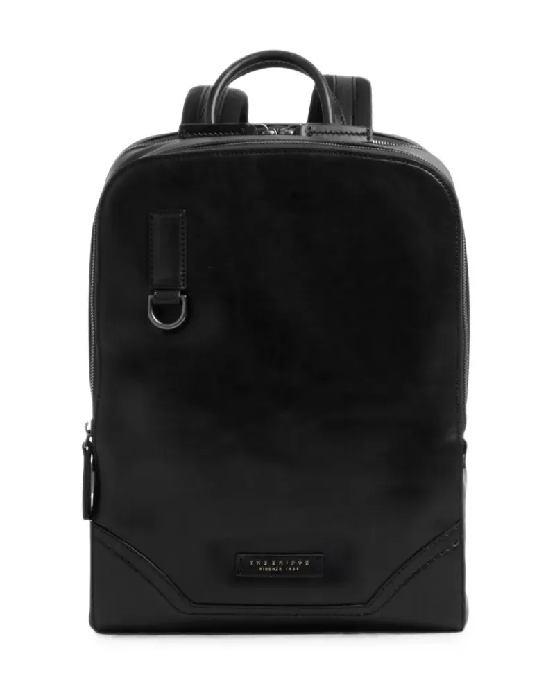 The Bridge Matteo Rucksack aus Leder - Schwarz Schwarz