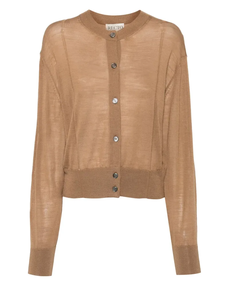 RECTO Klassischer Cardigan - Braun Braun