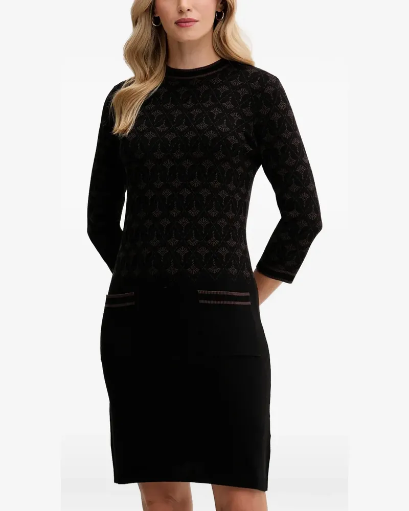 JOOP! Klamie patterned mini dress - Schwarz Schwarz