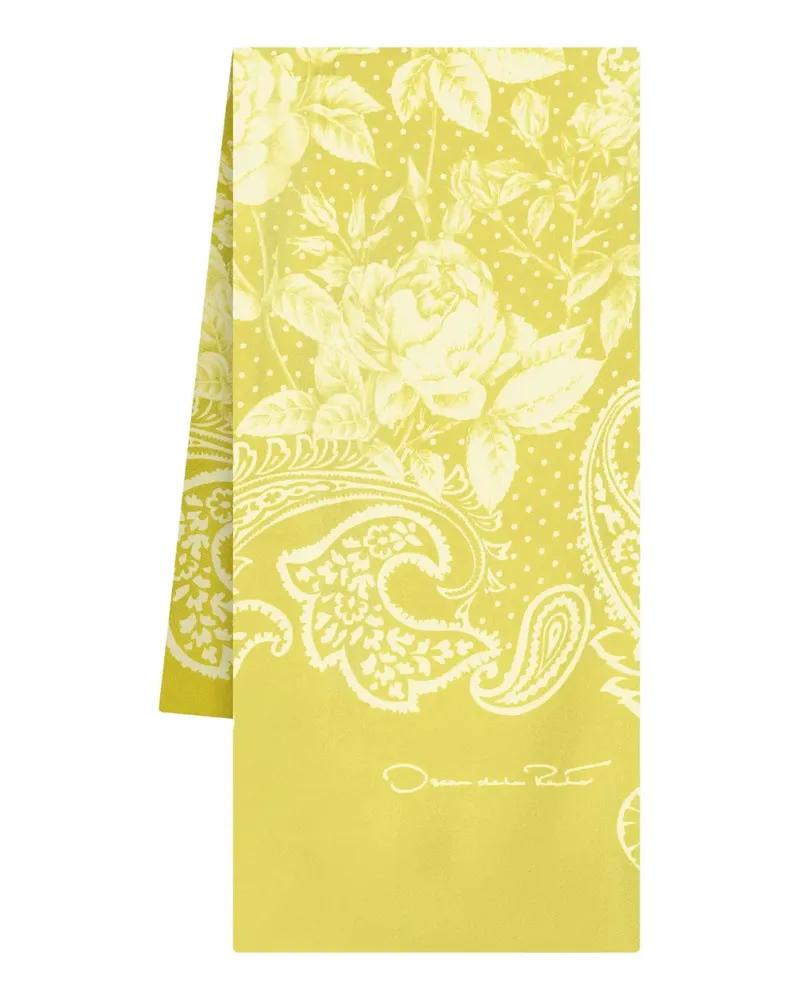 Oscar de la Renta Schal aus Seide mit Paisley-Print - Gelb Gelb