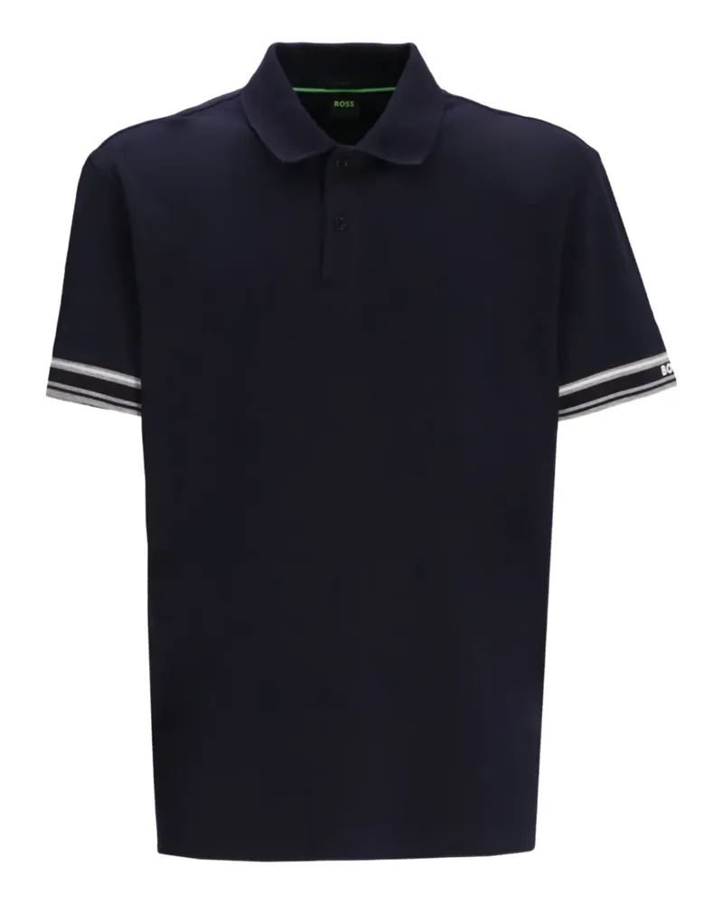 HUGO BOSS Poloshirt mit Kontraststreifen - Blau Blau