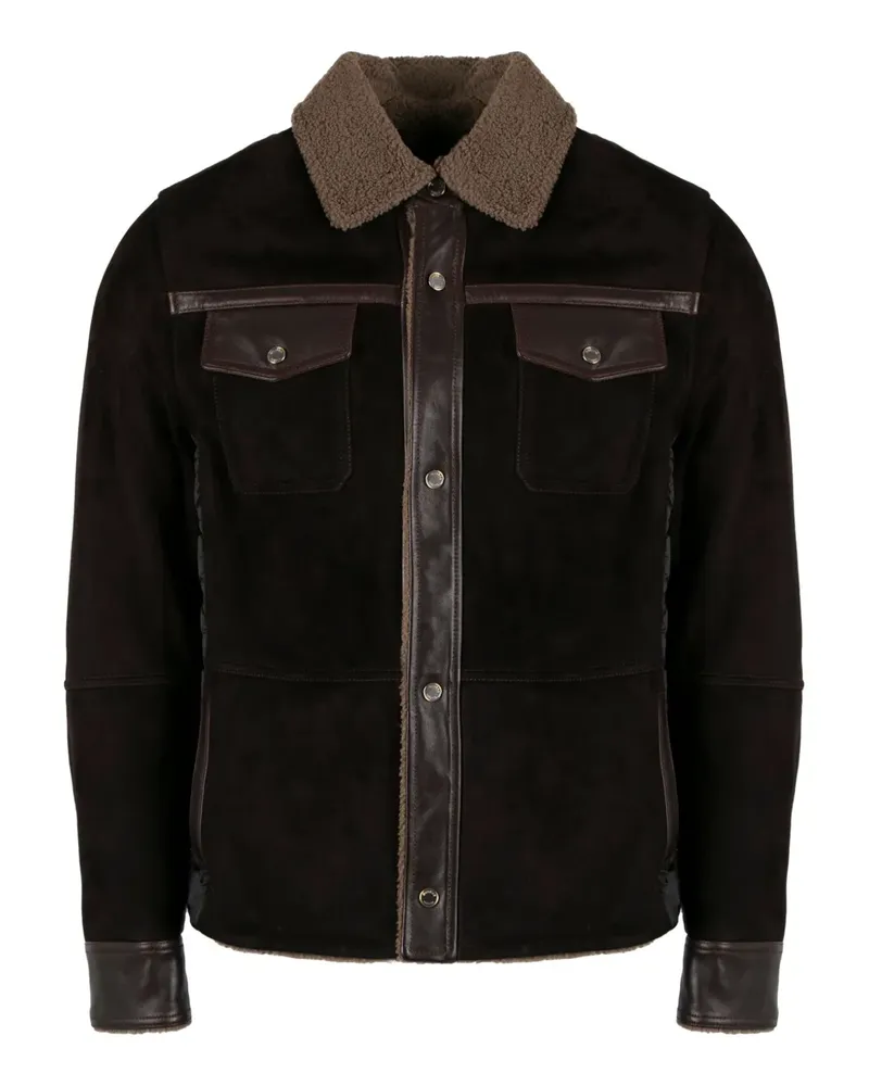MOORER Duilio Jacke aus Wildleder - Braun Braun