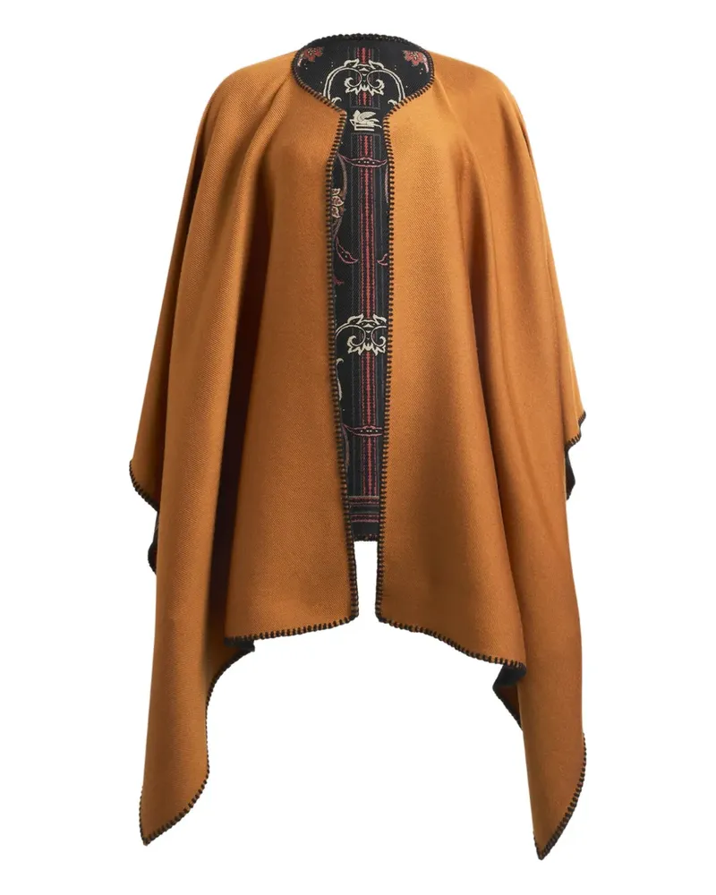 Etro reversible patterned cloth cape - Braun Braun