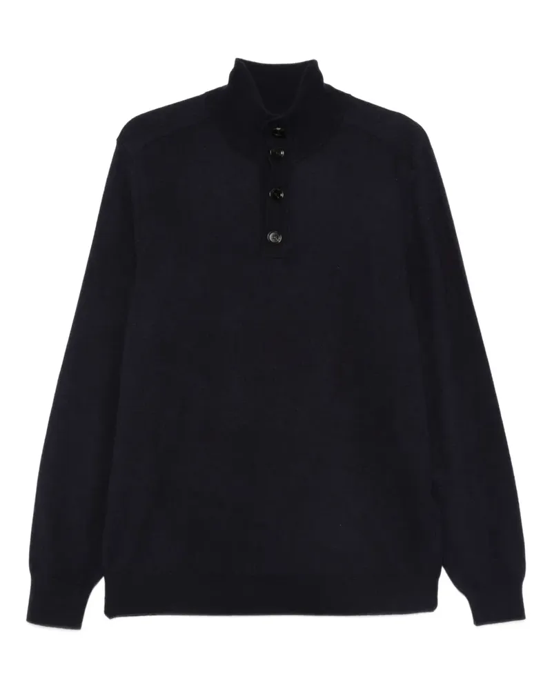 Brioni Pullover mit Stehkragen - Blau Blau