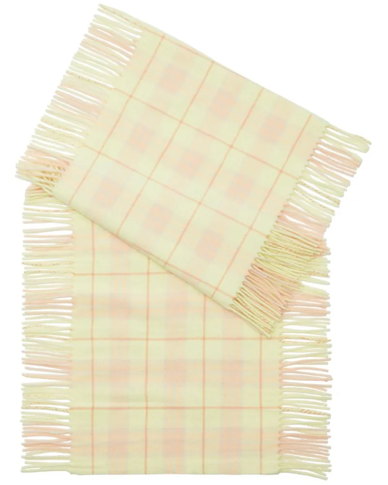Burberry Karierter Schal aus Kaschmir - Gelb Gelb