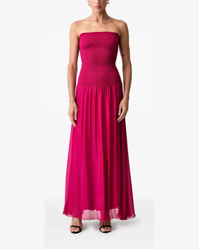 HAVEONE Schulterfreies Maxikleid - Rosa Rosa